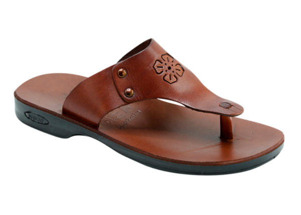 NABOLY Model 07 toe-loop leather sandal in brown