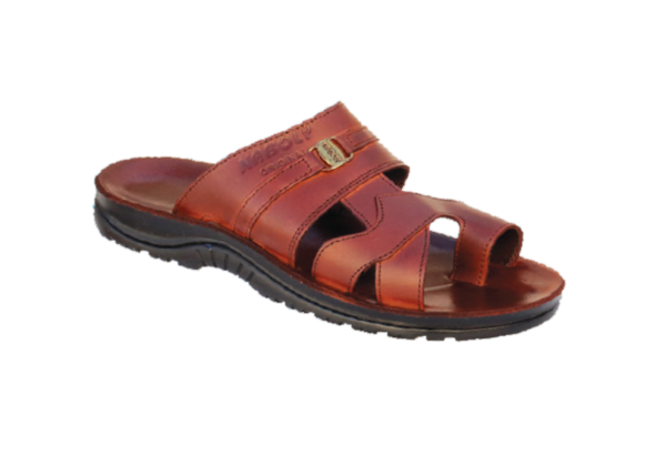 NABOLY Model 118 buckle-accent toe-loop sandal in brown