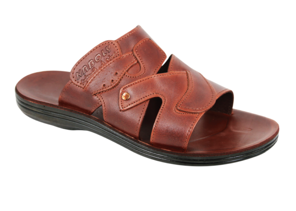 NABOLY Model 132-2 cutout slide sandal in brown