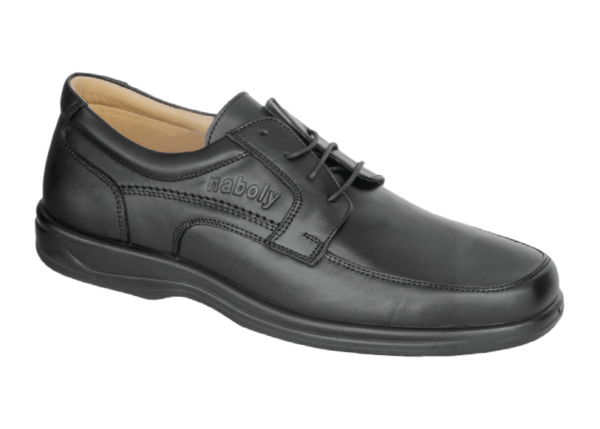 NABOLY Model 3003 plain-toe lace-up dress shoe in black