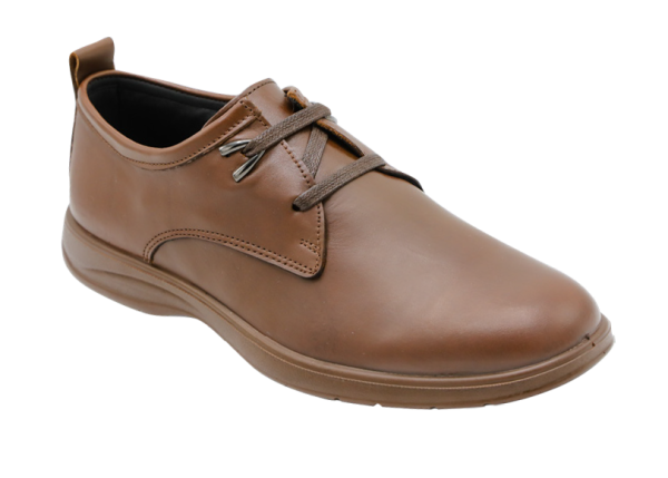 NABOLY Model 3022 plain-toe lace-up dress shoe in brown