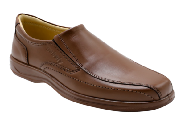 NABOLY Model 4002 moc-toe slip-on dress shoe in brown