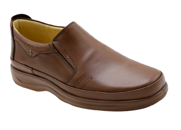 NABOLY Model 4005 high-vamp slip-on dress shoe in brown