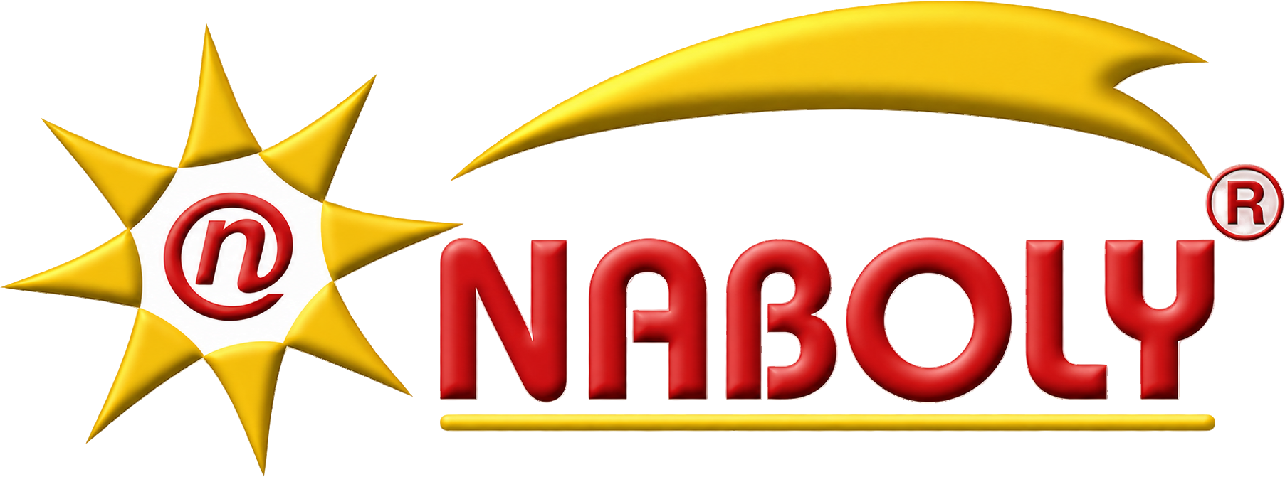 NABOLY registered logo — starburst monogram with NABOLY wordmark